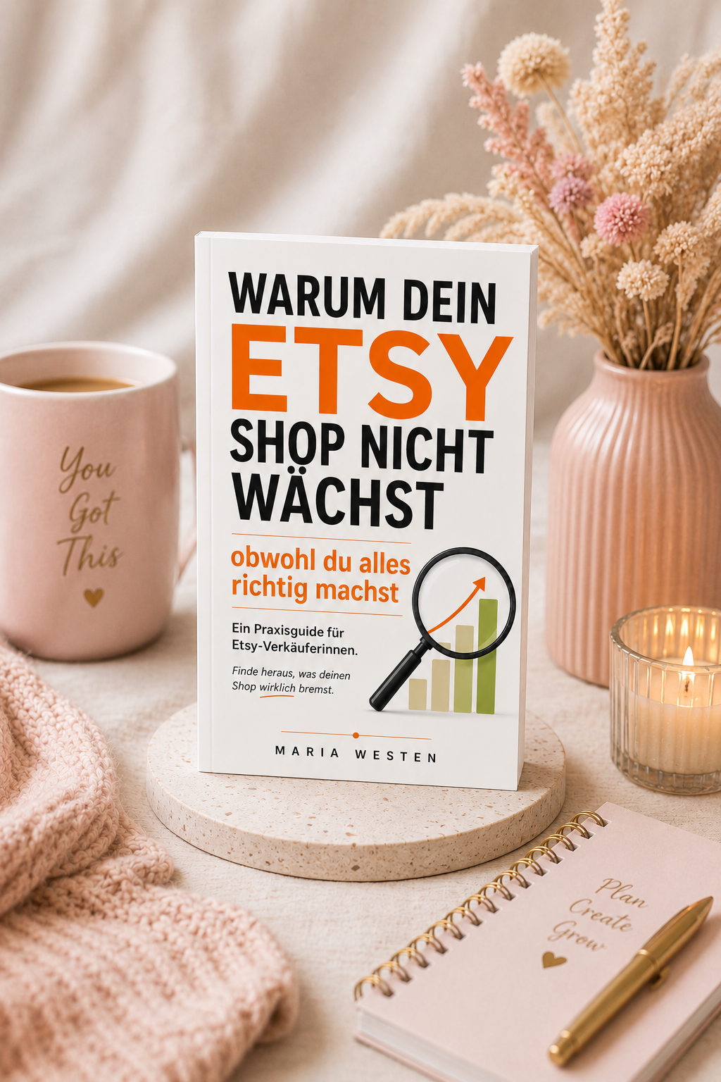 Buch von Maria Westen als Bonus zur Etsy Shop-Analyse