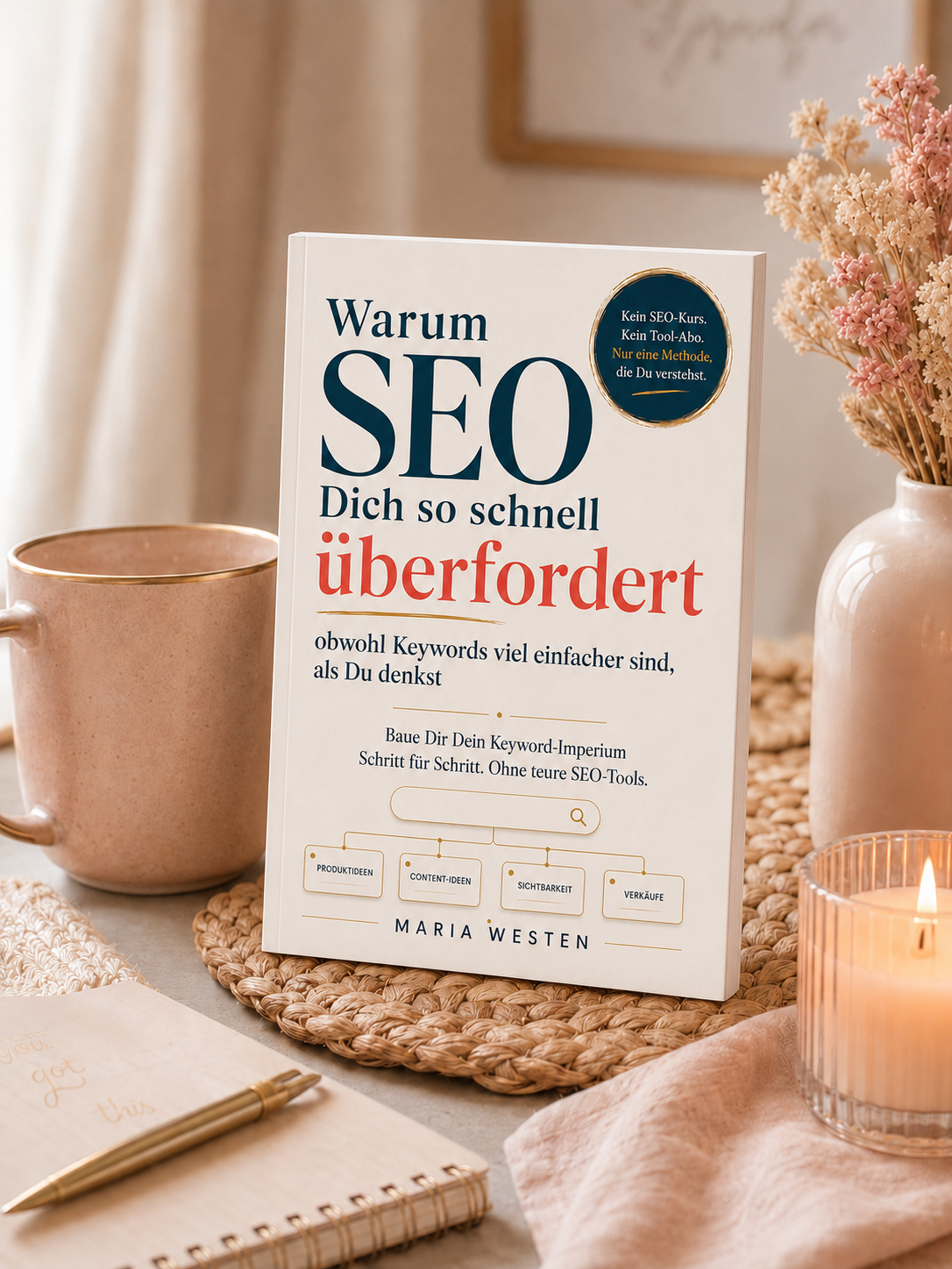 Warum SEO Dich so schnell überfordert - Buchmockup